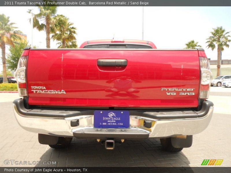 Barcelona Red Metallic / Sand Beige 2011 Toyota Tacoma V6 PreRunner Double Cab