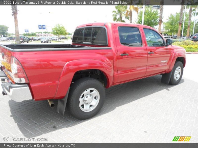 Barcelona Red Metallic / Sand Beige 2011 Toyota Tacoma V6 PreRunner Double Cab