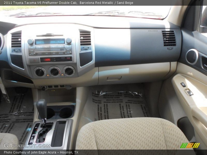Barcelona Red Metallic / Sand Beige 2011 Toyota Tacoma V6 PreRunner Double Cab