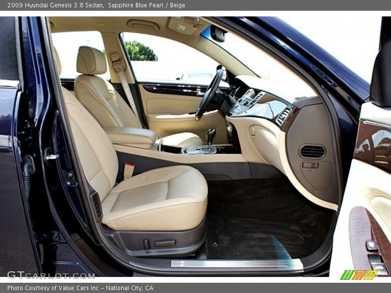 Sapphire Blue Pearl / Beige 2009 Hyundai Genesis 3.8 Sedan