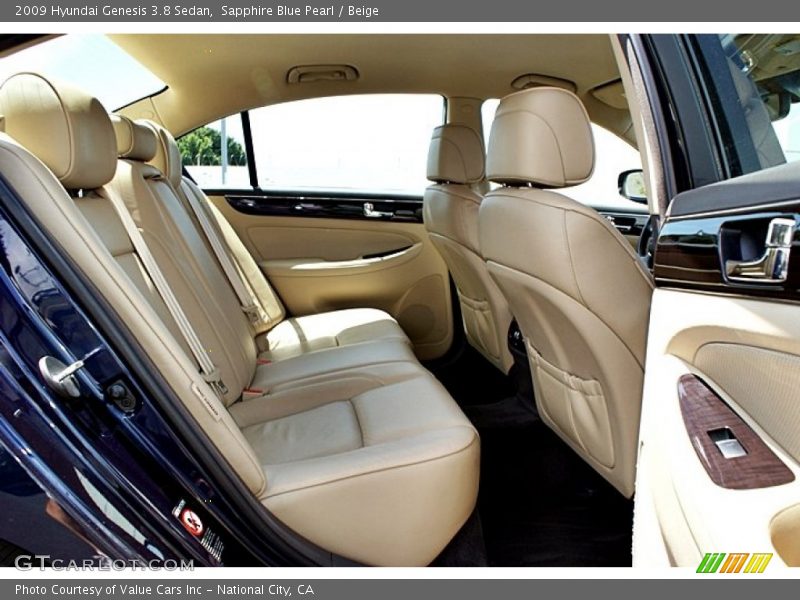 Sapphire Blue Pearl / Beige 2009 Hyundai Genesis 3.8 Sedan