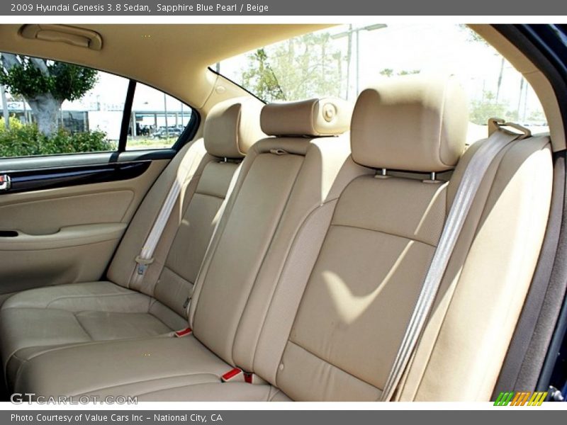 Sapphire Blue Pearl / Beige 2009 Hyundai Genesis 3.8 Sedan