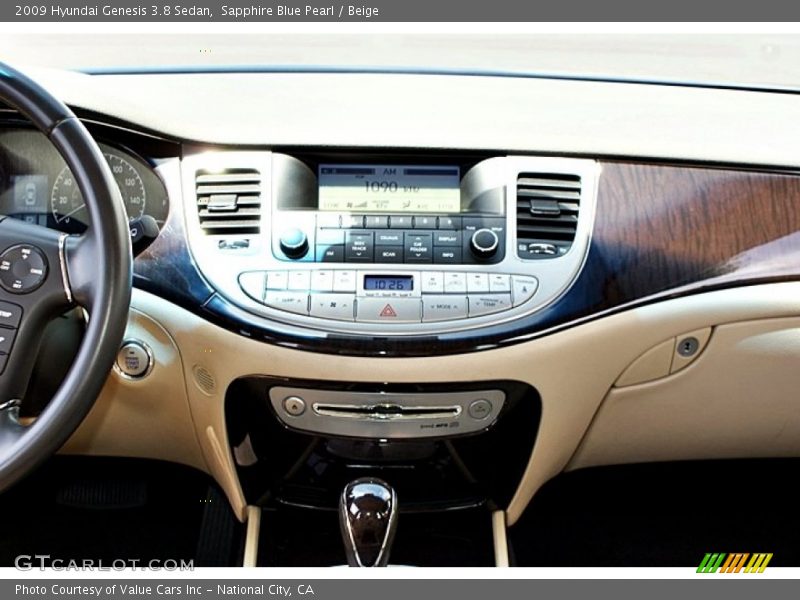 Sapphire Blue Pearl / Beige 2009 Hyundai Genesis 3.8 Sedan