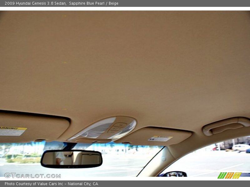 Sapphire Blue Pearl / Beige 2009 Hyundai Genesis 3.8 Sedan