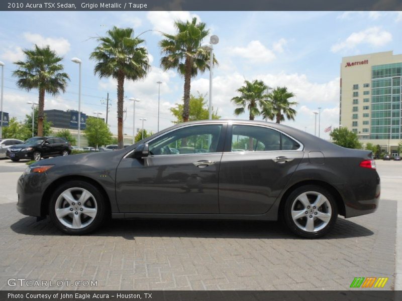 Grigio Metallic / Taupe 2010 Acura TSX Sedan