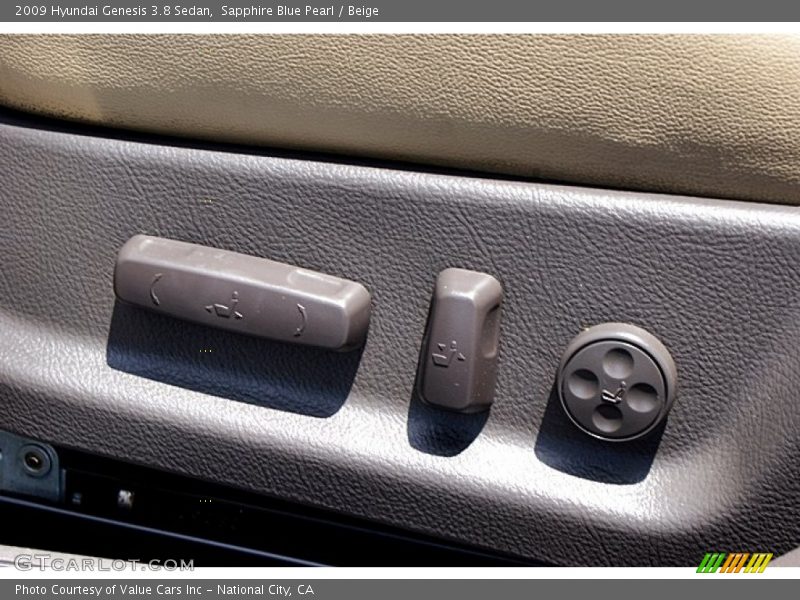 Sapphire Blue Pearl / Beige 2009 Hyundai Genesis 3.8 Sedan