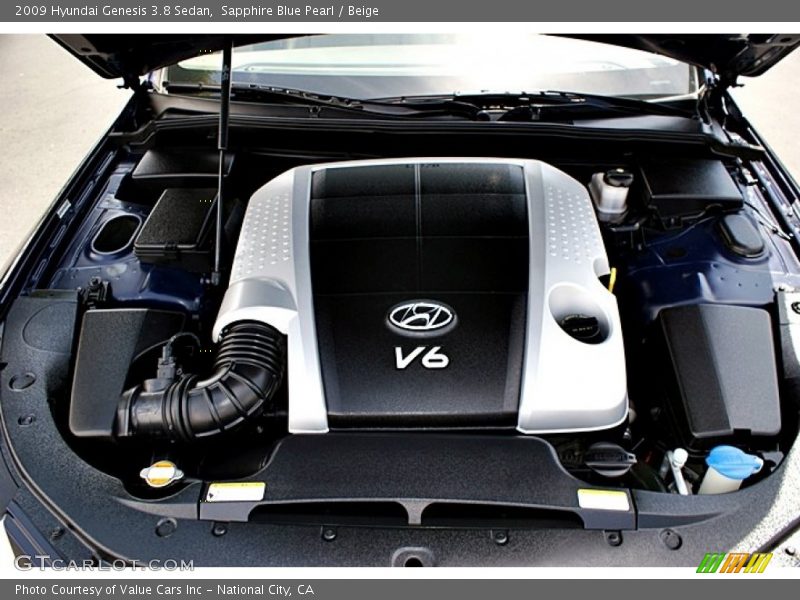 Sapphire Blue Pearl / Beige 2009 Hyundai Genesis 3.8 Sedan