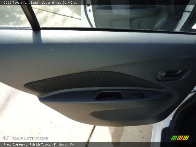 Super White / Dark Gray 2012 Toyota Yaris Sedan