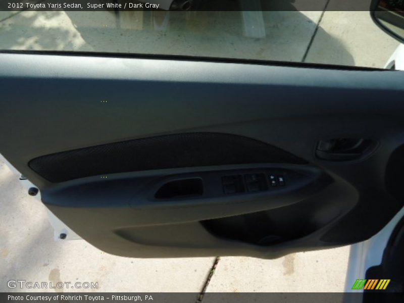 Super White / Dark Gray 2012 Toyota Yaris Sedan