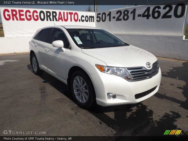 Blizzard White Pearl / Ivory 2012 Toyota Venza LE