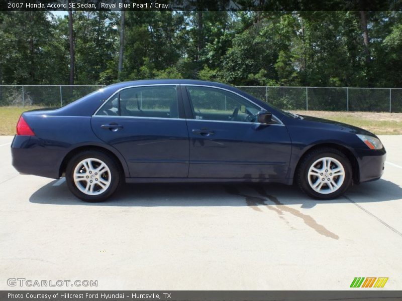Royal Blue Pearl / Gray 2007 Honda Accord SE Sedan