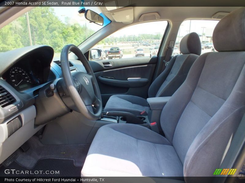 Royal Blue Pearl / Gray 2007 Honda Accord SE Sedan