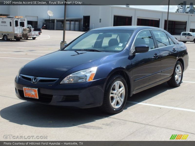 Royal Blue Pearl / Gray 2007 Honda Accord SE Sedan