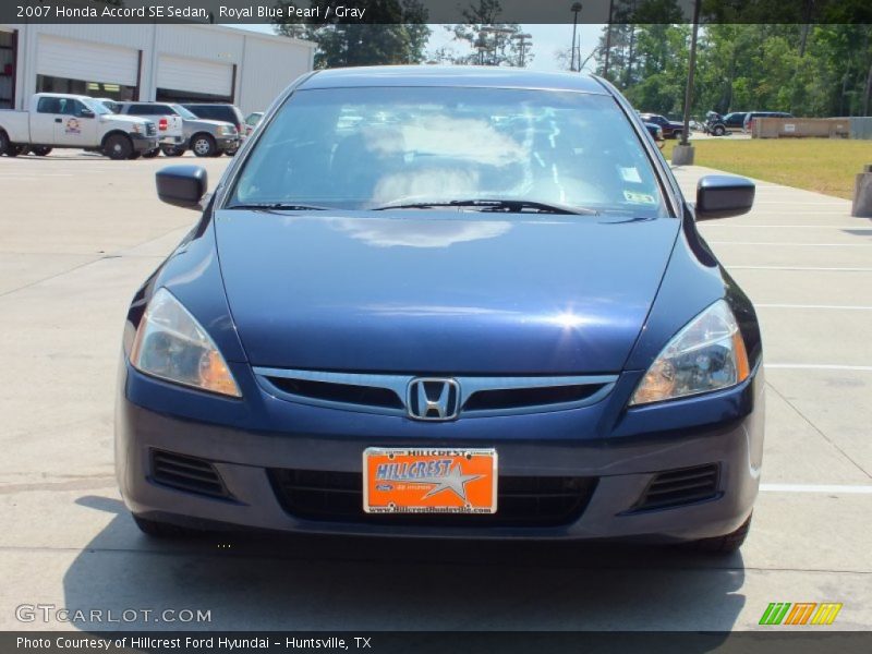 Royal Blue Pearl / Gray 2007 Honda Accord SE Sedan