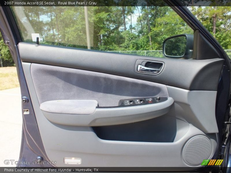 Royal Blue Pearl / Gray 2007 Honda Accord SE Sedan