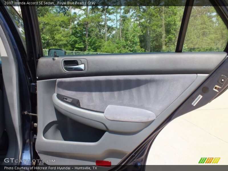 Royal Blue Pearl / Gray 2007 Honda Accord SE Sedan
