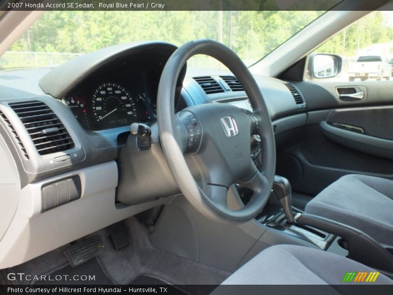 Royal Blue Pearl / Gray 2007 Honda Accord SE Sedan