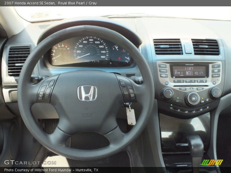 Royal Blue Pearl / Gray 2007 Honda Accord SE Sedan