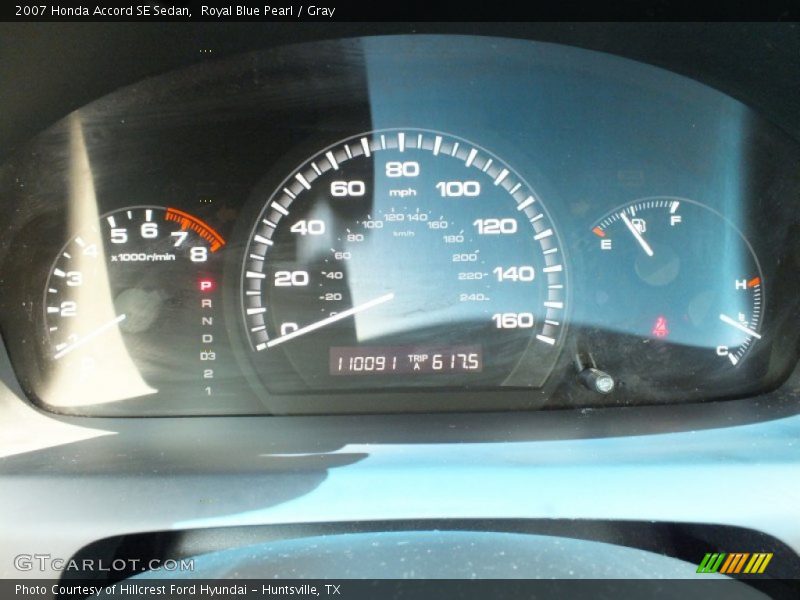 Royal Blue Pearl / Gray 2007 Honda Accord SE Sedan