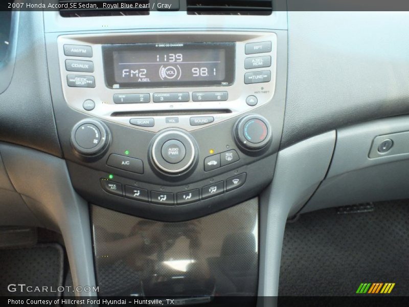 Royal Blue Pearl / Gray 2007 Honda Accord SE Sedan