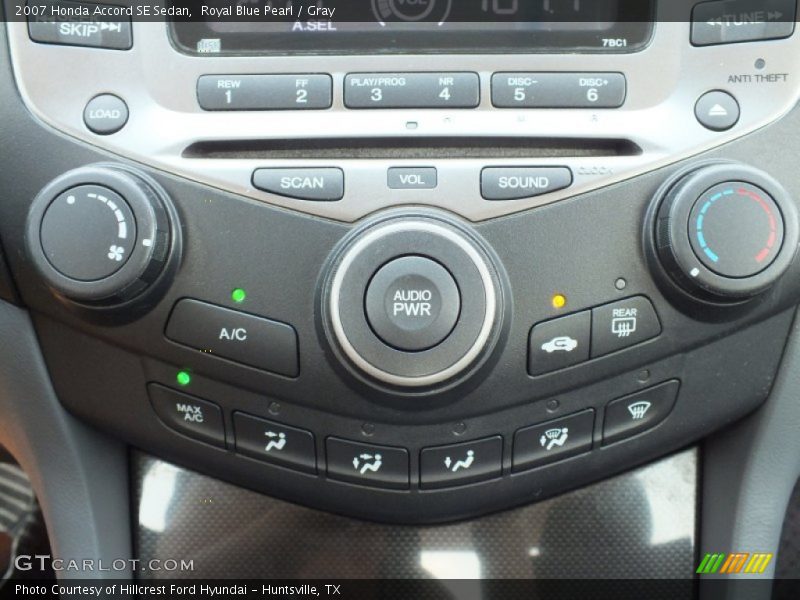Royal Blue Pearl / Gray 2007 Honda Accord SE Sedan