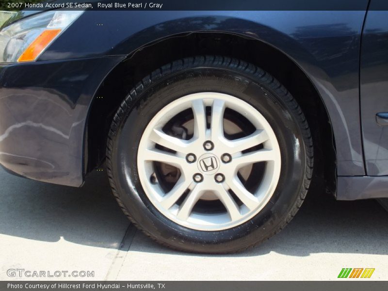 Royal Blue Pearl / Gray 2007 Honda Accord SE Sedan