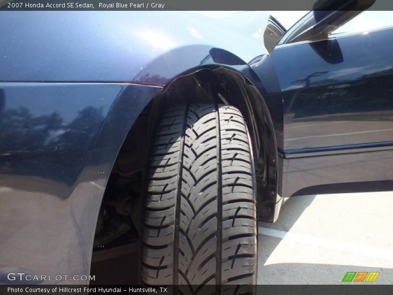 Royal Blue Pearl / Gray 2007 Honda Accord SE Sedan