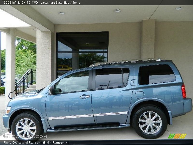 Lakeshore Slate Blue / Stone 2008 Infiniti QX 56 4WD