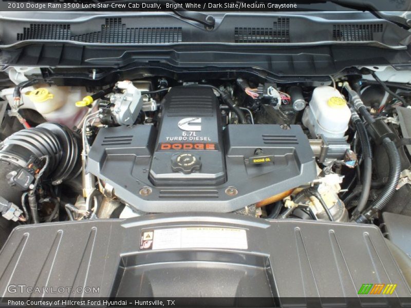  2010 Ram 3500 Lone Star Crew Cab Dually Engine - 6.7 Liter OHV 24-Valve Cummins Turbo-Diesel Inline 6 Cylinder