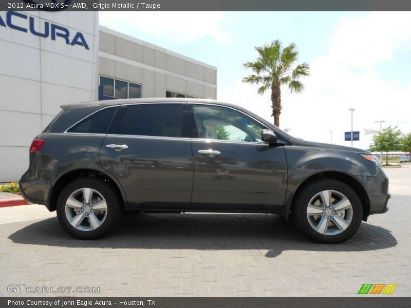 Grigio Metallic / Taupe 2012 Acura MDX SH-AWD