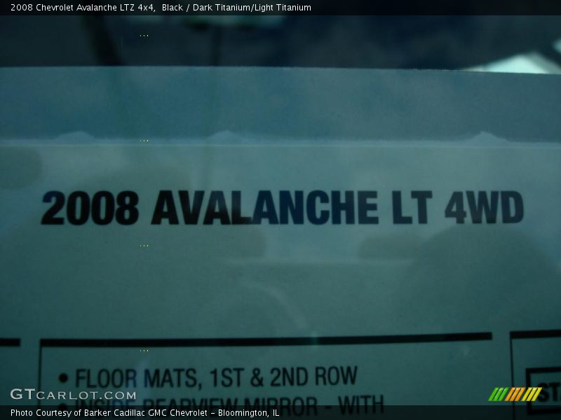Black / Dark Titanium/Light Titanium 2008 Chevrolet Avalanche LTZ 4x4