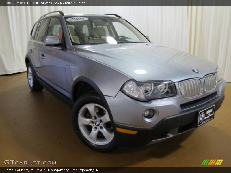 Silver Grey Metallic / Beige 2008 BMW X3 3.0si