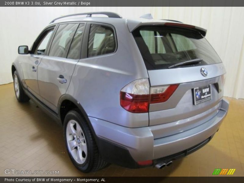 Silver Grey Metallic / Beige 2008 BMW X3 3.0si