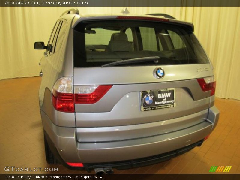 Silver Grey Metallic / Beige 2008 BMW X3 3.0si