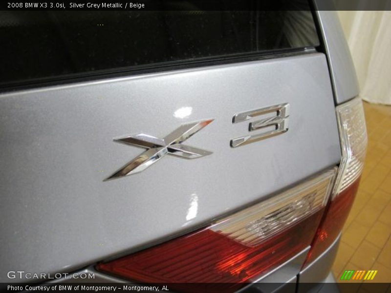 Silver Grey Metallic / Beige 2008 BMW X3 3.0si