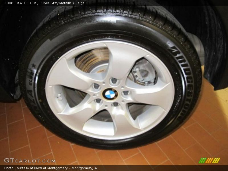 Silver Grey Metallic / Beige 2008 BMW X3 3.0si