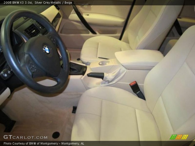 Silver Grey Metallic / Beige 2008 BMW X3 3.0si