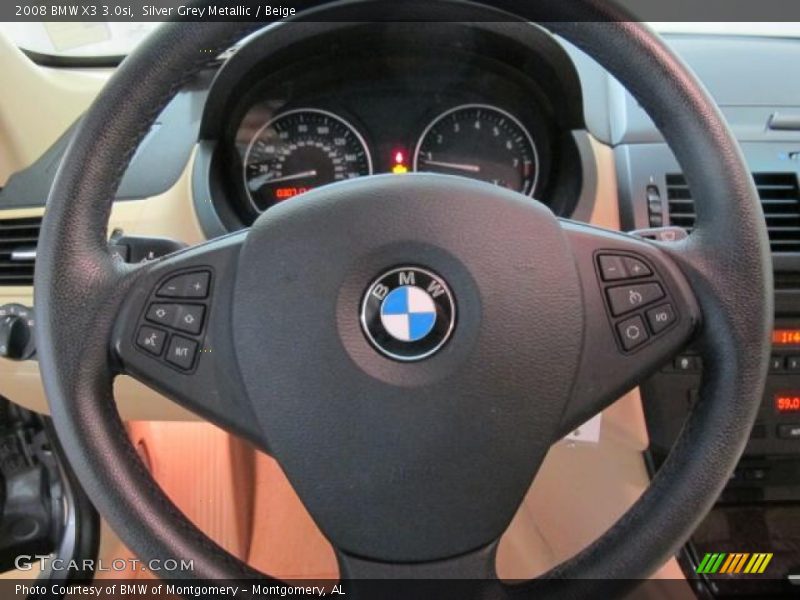 Silver Grey Metallic / Beige 2008 BMW X3 3.0si