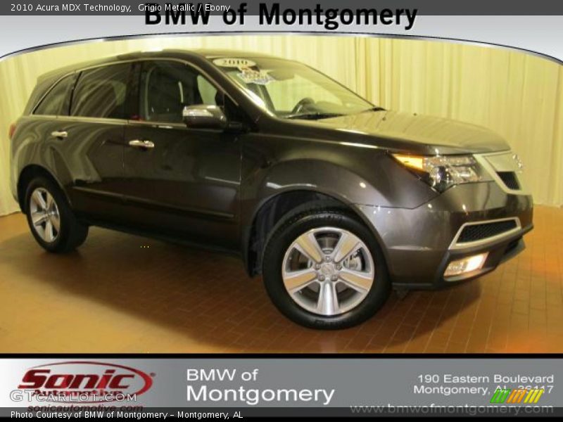 Grigio Metallic / Ebony 2010 Acura MDX Technology