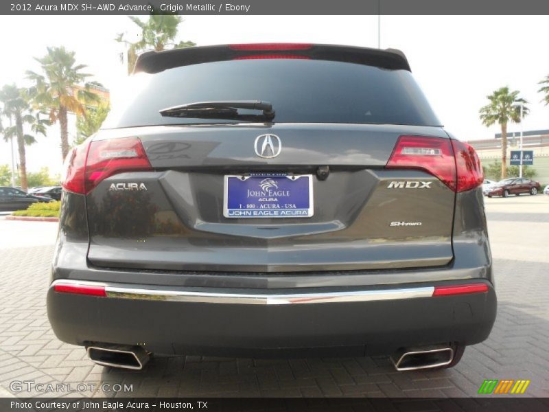 Grigio Metallic / Ebony 2012 Acura MDX SH-AWD Advance