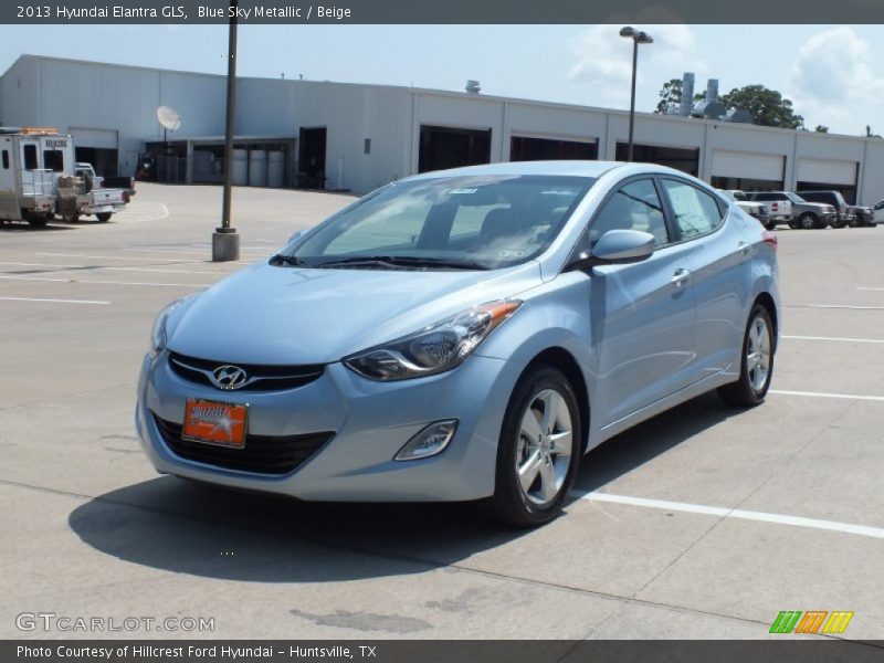 Blue Sky Metallic / Beige 2013 Hyundai Elantra GLS
