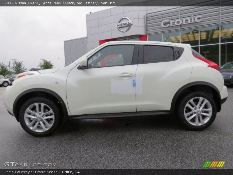 White Pearl / Black/Red Leather/Silver Trim 2012 Nissan Juke SL