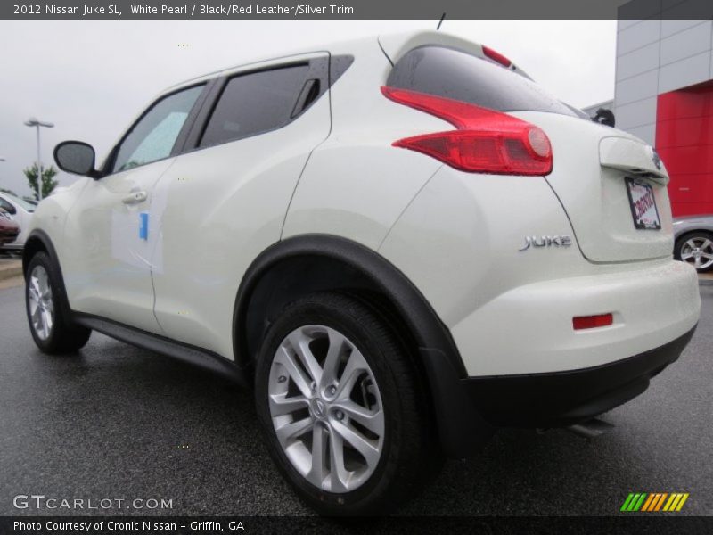 White Pearl / Black/Red Leather/Silver Trim 2012 Nissan Juke SL