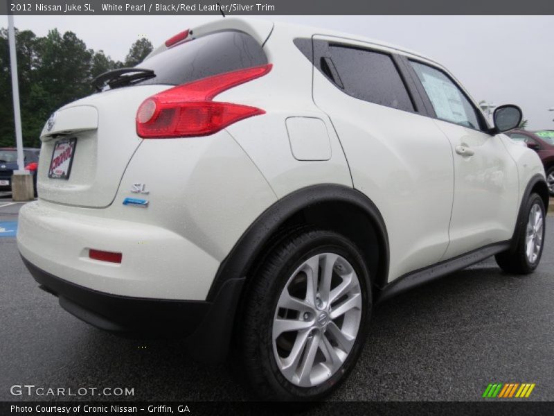 White Pearl / Black/Red Leather/Silver Trim 2012 Nissan Juke SL