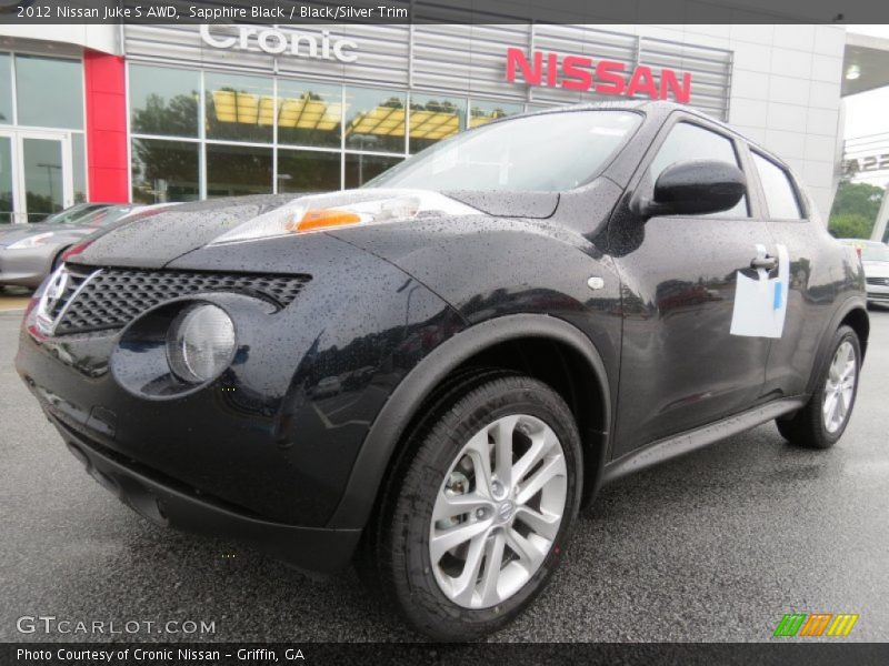 Sapphire Black / Black/Silver Trim 2012 Nissan Juke S AWD