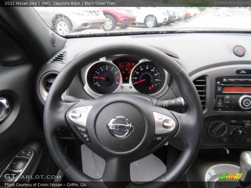 Sapphire Black / Black/Silver Trim 2012 Nissan Juke S AWD