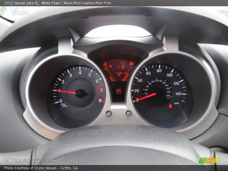 White Pearl / Black/Red Leather/Red Trim 2012 Nissan Juke SL