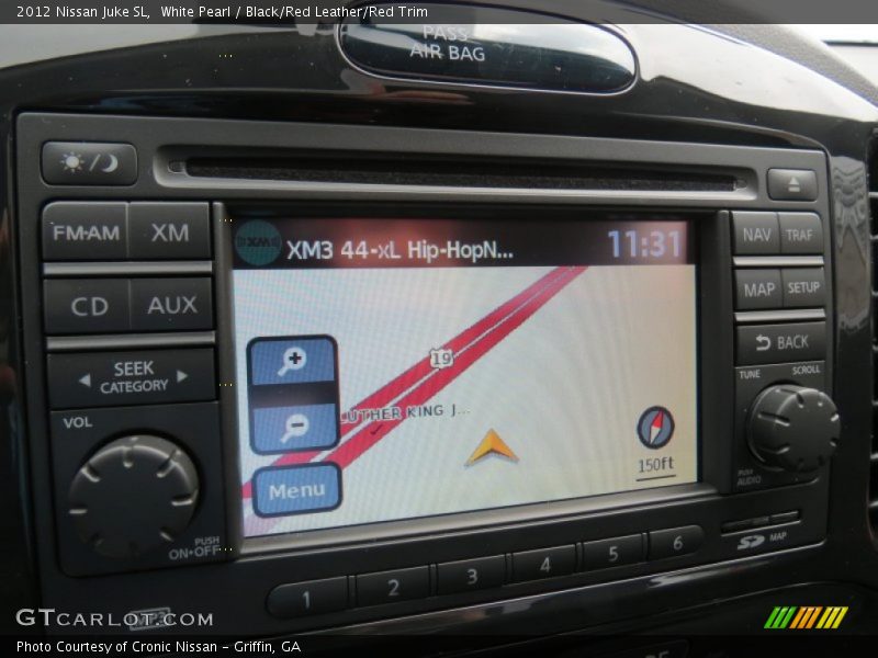 White Pearl / Black/Red Leather/Red Trim 2012 Nissan Juke SL