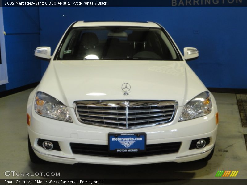 Arctic White / Black 2009 Mercedes-Benz C 300 4Matic