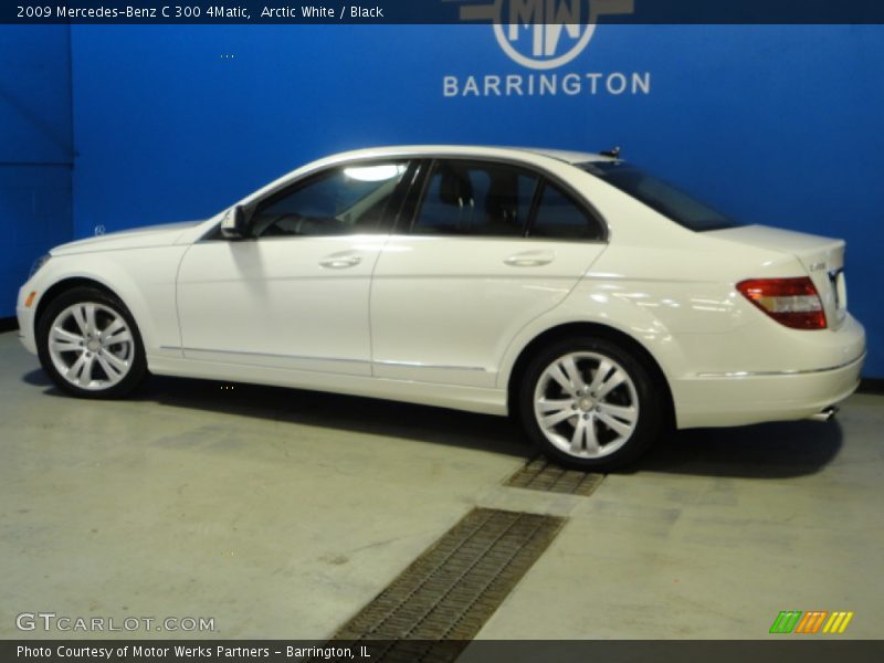 Arctic White / Black 2009 Mercedes-Benz C 300 4Matic